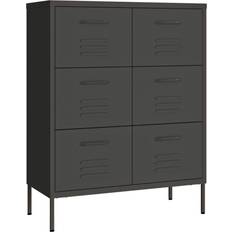 vidaXL Drawer Anthracite Storage Cabinet 80x101.5cm