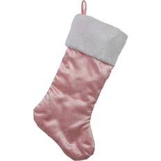 Pink Stockings Northlight 20 Light Pink Glittered Snowflake Stocking