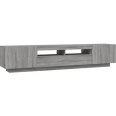 vidaXL LED Lights Grey Sonoma TV-bord 100x40cm 2stk