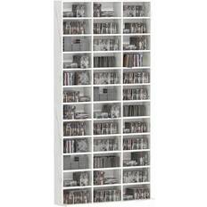 CD & Vinyl Storage Homcom DVD CD Media Storage Rack