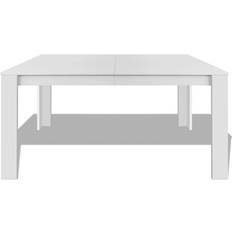 Tavoli da pranzo vidaXL Engineered Wood White Dining Table 80x140cm
