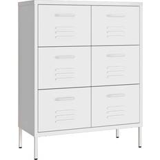 vidaXL Drawer White Storage Cabinet 80x101.5cm