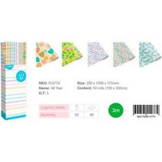 Papeles de regalo Europrice Rollo De Papel De Regalo Multicolor 50 Unidades