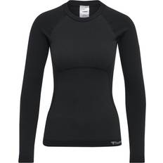 Hummel Women Clea Seamless Tight T-shirt L/S - Black Melange
