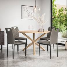 Oaks Dining Sets More4Homes Malvern Round Oak Effect Table Dining Set