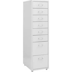 Grey - Metal Storage Cabinets vidaXL Mobile Filing Grey Storage Cabinet 28x109cm