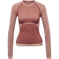 Hummel Women Clea Seamless Tight T-shirt L/S - Withered Rose/Rose Tan Melange