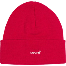 Levi's Men Headgear Levi's Embroidered Slouchy Beanie - Brilliant Red/Red