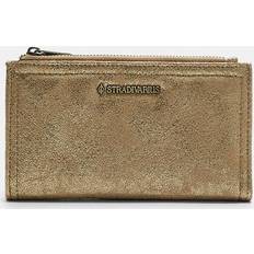 Shimmery Wallet With Zip - Yellow