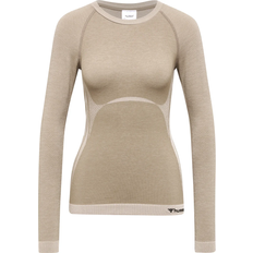 Hummel Women Clea Seamless Tight T-shirt L/S - Chateau Gray/Driftwood Melange