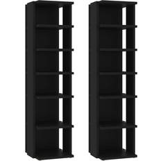 vidaXL 808488 Black Skoställ 27.5x102cm 2st