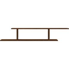 vidaXL Wall Mounted Brown Oak TV-bänk 125x23cm