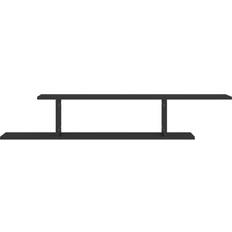 vidaXL Wall Mounted Black TV-bänk 125x23cm