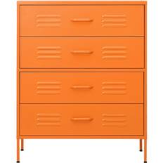 Orange Chest of Drawers vidaXL 336201 Orange Chest of Drawer 80x101.5cm