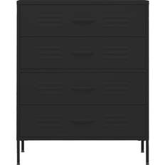 vidaXL 336205 Black Chest of Drawer 80x101.5cm