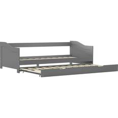 vidaXL Pull Out Grey Sofa 205cm 3 personers
