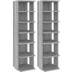 vidaXL 815975 Grey Sonoma Skoställ 27.5x102cm 2st