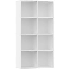 vidaXL Wood White Bokhylla 130cm