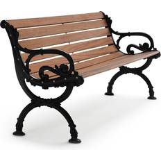 Byarum Soffa 125 Svartlackad Aluminium Trädgårdsbänk