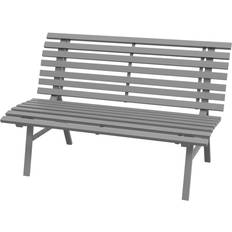 Northio 2-Sits Parkbänk Aluminium 123x67x79 cm Trädgårdsbänk