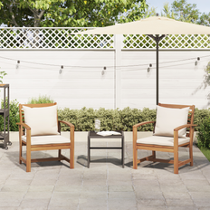 Garden & Outdoor Furniture vidaXL Garden Chairs 2 Pcs Brown 60 x 65 x 76.5 cm