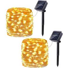 Solar Lights Outdoor 10M 100 LED Warm White