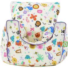 Cotton Beanbags Kid's Room Bean Lazy Cotton Party Animals Bag Arm Chair Light Beige