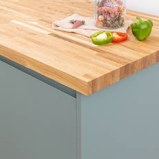 Brown Worktops Domli Solid Oak Kitchen Wood Worktops 40mm