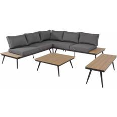 Loungesets voor Buiten Lesli Living Arezzo Loungeset Met Hoekbank Antraciet Bank