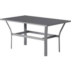 Metal Altanborde Havemøbler OutSunny Beistelltisch Metall 91.5 x 55 x 45 cm Dunkelgrau Balkontisch