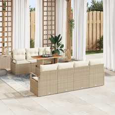 Aluminium Loungesæt vidaXL 8 Stk Have Sofa Sæt Med Hynder Beige Loungesæt