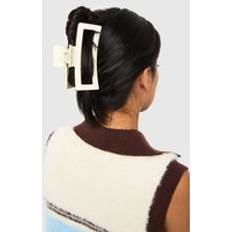 Hair Products boohoo Womens Large Square Claw Clip White
