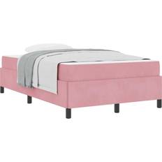 120cm Ramsängar vidaXL Sängram Övrigt Rosa och Vit 120 x 200 cm Sammet Ramsäng
