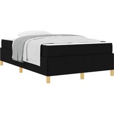 Indbyggede opbevaring Kontinentalsenge vidaXL Box Spring Seng Andet Sort Hvid 120 x 190 cm Kontinentalseng