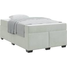 VidaXL 120 cm Rammesenge vidaXL Sengeramme Med Madras Andet Lysegrå 120 x 200 cm Fløjl Rammeseng