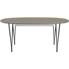 Fritz Hansen Dining Tables Fritz Hansen Superellipse B620 Brown Ottawa/Matt Black Dining Table 100x270cm