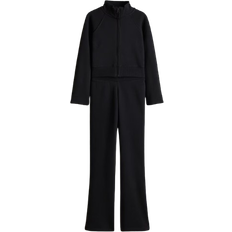 H&M Mädchen Set Mit Trainingsjacke Und Hose - Schwarz