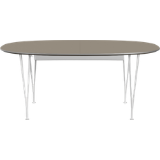 Fritz Hansen Superellipse B620 Brown Ottawa/Matt White Dining Table 100x270cm