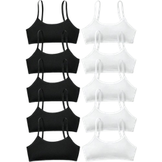 Shein 10pcs/Set Tween Girls Minimalist Comfortable Soft Skin-Friendly Children Students Growing Camisole Bras