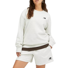 New Balance Unisex Tops New Balance Uni Ssentials French Terry Crewneck Sweatshirt - Sea Salt Heather