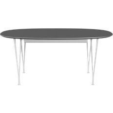 Aluminium Dining Tables Fritz Hansen Superellipse B620 Grey Bromo/Matt White Dining Table 100x270cm