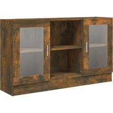 vidaXL Display Smoked Oak Storage Cabinet 120x70cm