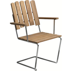 Grythyttan A2 - Untreated Teak with Hot-Dip Galvanized Frame Trädgårdsmatstol