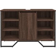 Bathroom Furniture vidaXL Bathroom Sink Cabinet Brown Oak 91x35x60 cm