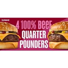 Iceland 100% Beef Quarter Pounders 454g 4pcs
