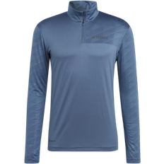 adidas Men's Terrex Multi Half Zip Long Sleeve Tee - Wonder Steel