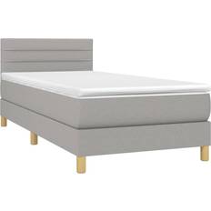 vidaXL LED Box Spring Light Gray Ramsäng 80x200cm