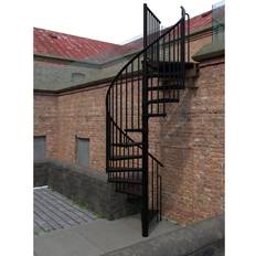 Winkeltreppen Minka Außenspindeltreppe Rondo Zink Color 38 305.5cm
