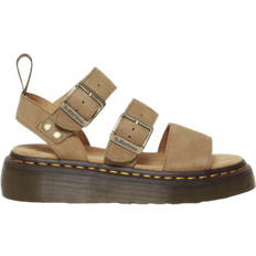 Dr. Martens Gryphon Tumbled Nubuck Leather Platform Sandals - Savannah Tan