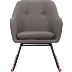 Svart Gungstolar vidaXL Fabric Light Grey Gungstol 79cm